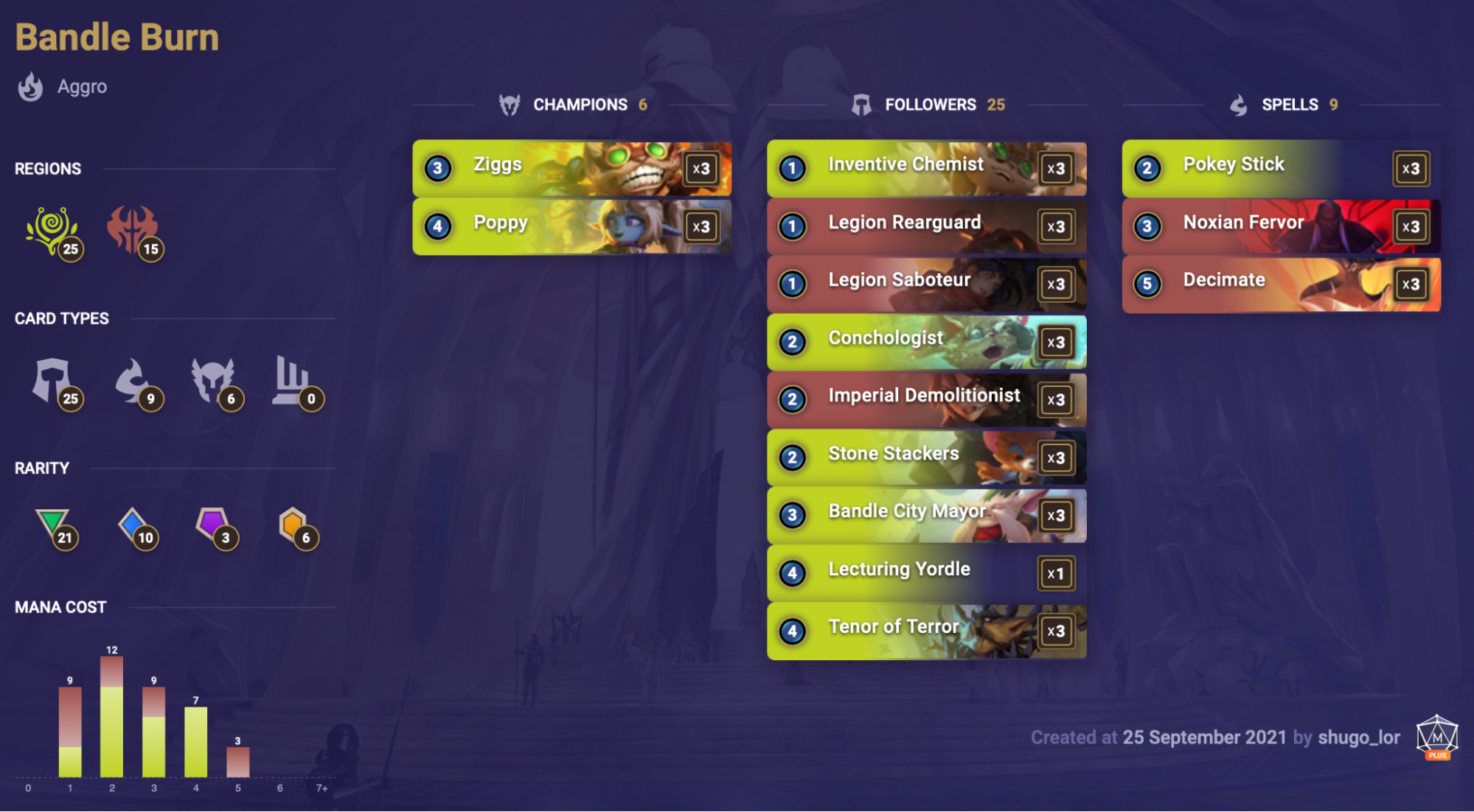 00a5ac4c-bandle-burn-lor-deck Bandle Burn (LoR Deck)