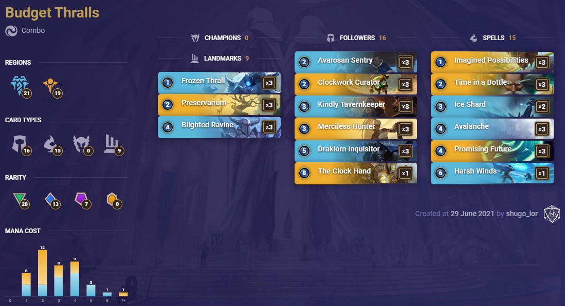 0bbb49e3-shugo-budget-thralls-lor-deck shugo Budget Thralls (LoR deck)