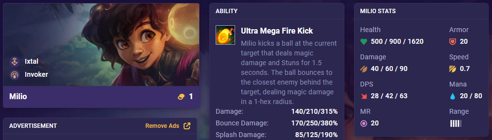 TFT Set 9.5 Milio Ability