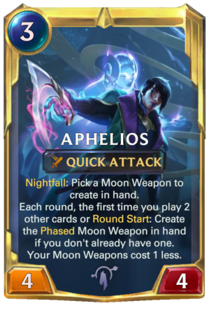 Aphelios level 2 (LoR card)