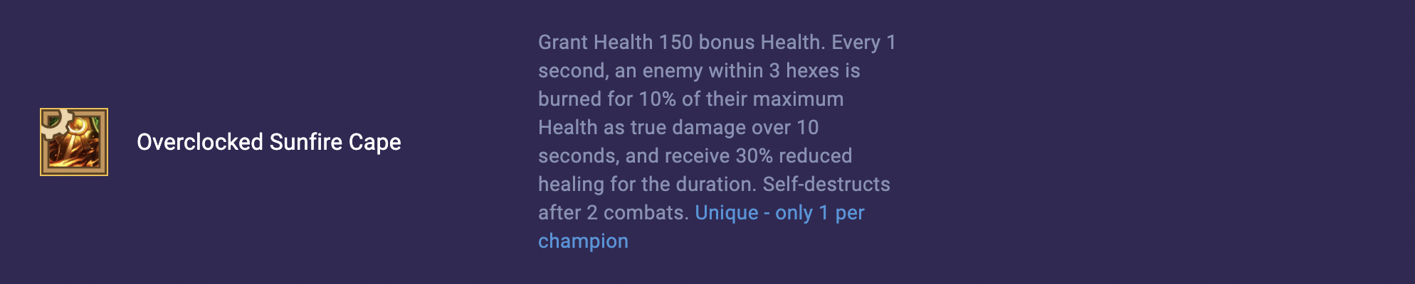 Overclocked Sunfire Cape