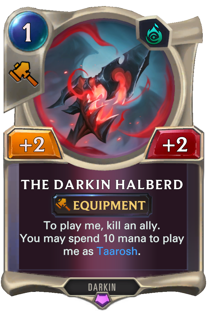 the darkin halberd lor card