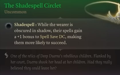 the shadespell circlet