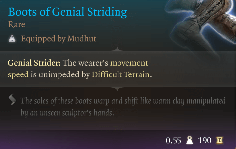 boots of genial striding