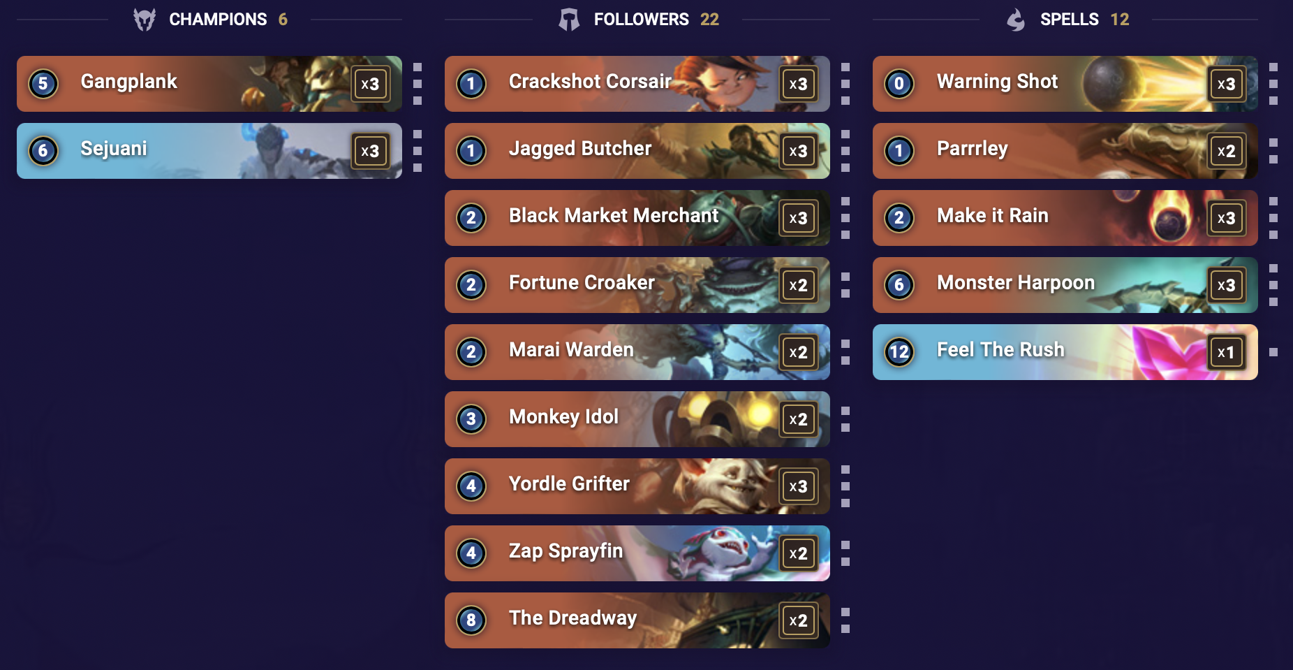 Gangplank Sejuani (LoR Deck)