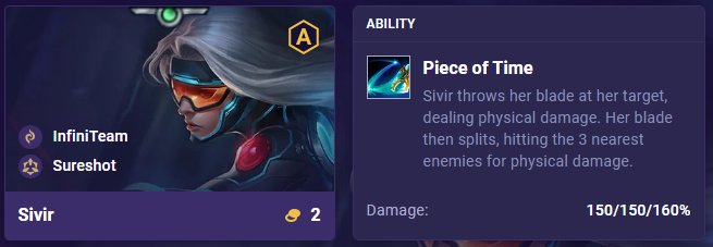 TFT Set 8.5 Sivir Ability