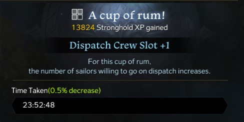 24 hr stronghold research time (lor ark)