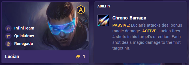 TFT Set 8.5 Lucian Ability