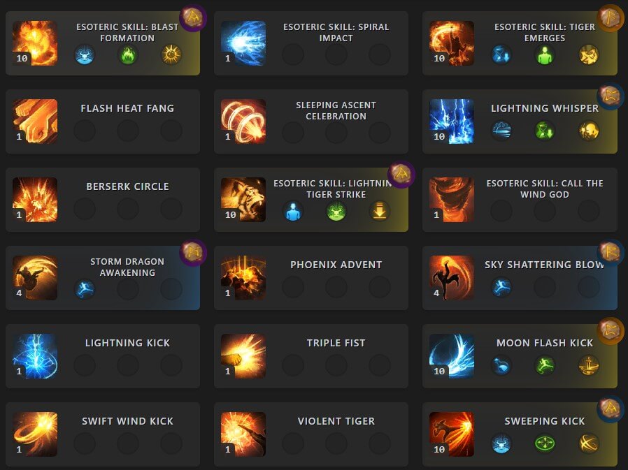 Striker Esoteric build