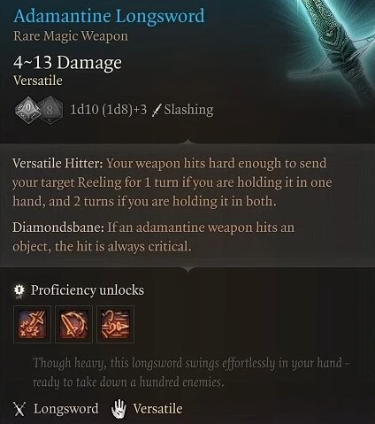 adamantine longsword