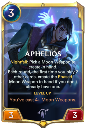 Aphelios level 1 (LoR card)