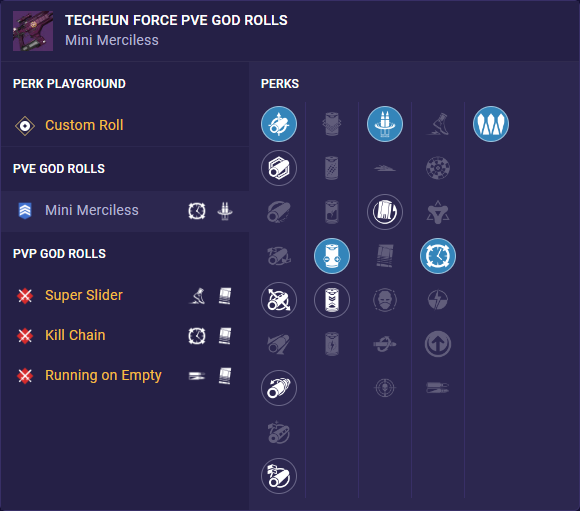 techuen force pve god rolls