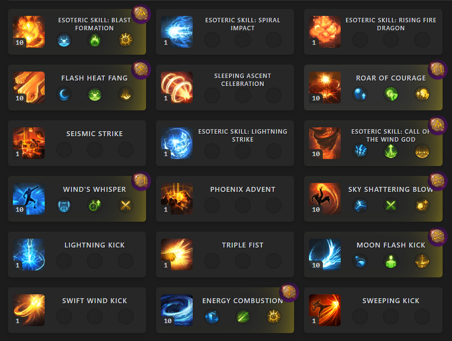 esoteric skill enhancement build wardancer