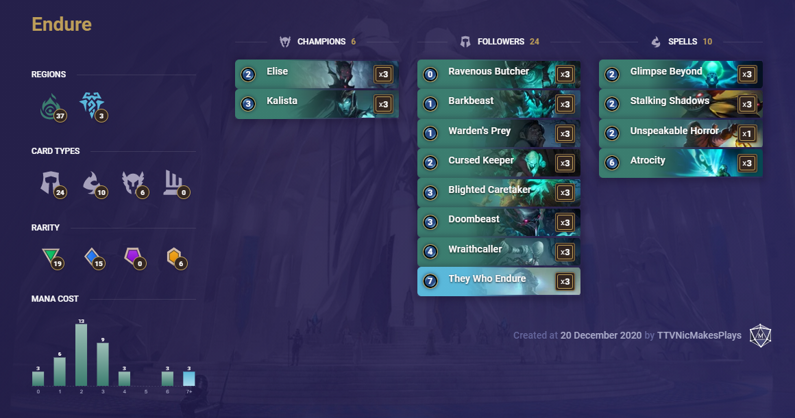 570c3c2c-endure-lor-deck Endure (LoR Deck)