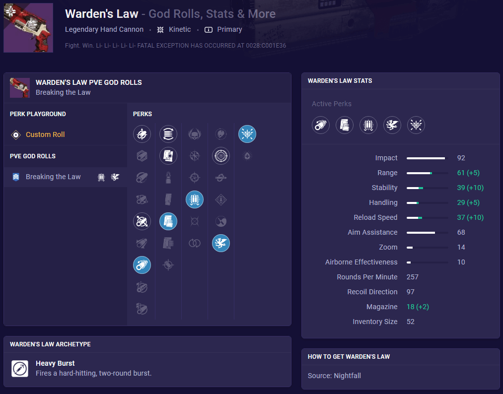 wardens law pve