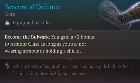 bracers of defence