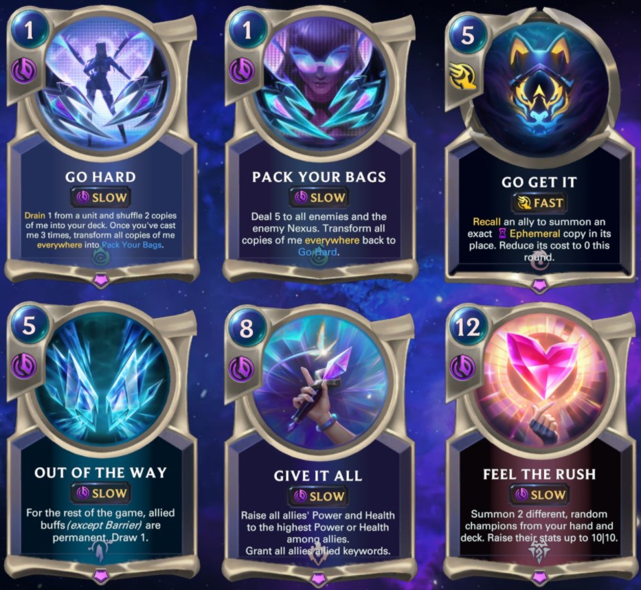 all kda cards
