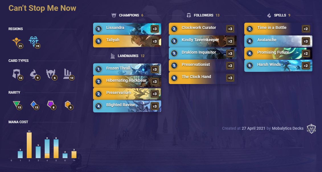 Can't Stop Me Now (LoR Deck)