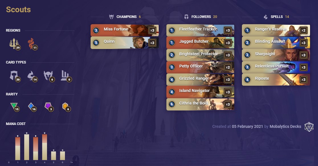 Scouts (LoR deck, 2-5)