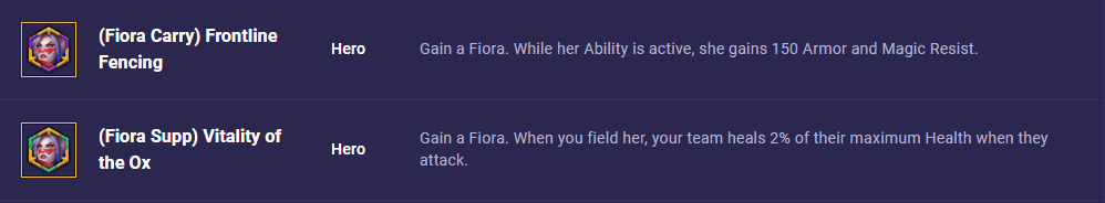 TFT Set 8 Fiora Hero Augments