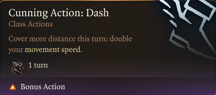 cunning action dash