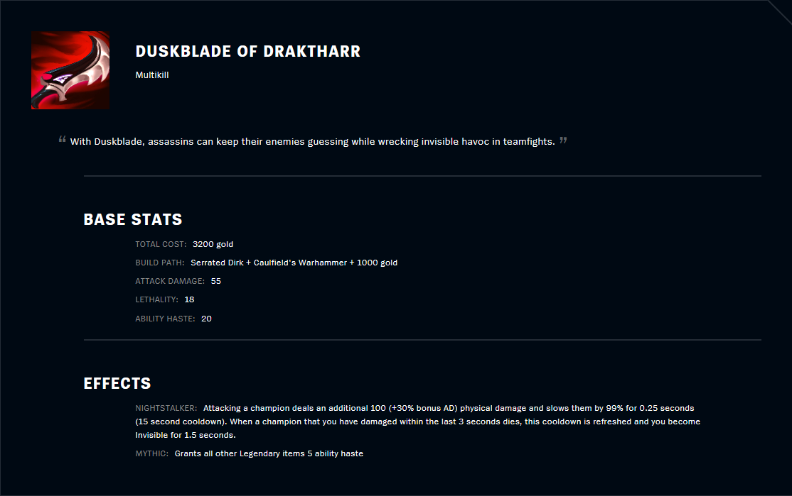 Duskblade of Draktharr