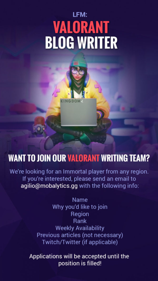 Valorant Blog Writer LFM graphic