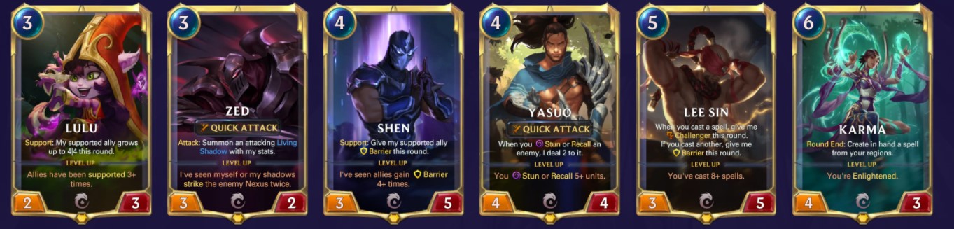 All Ionia champions (LoR)