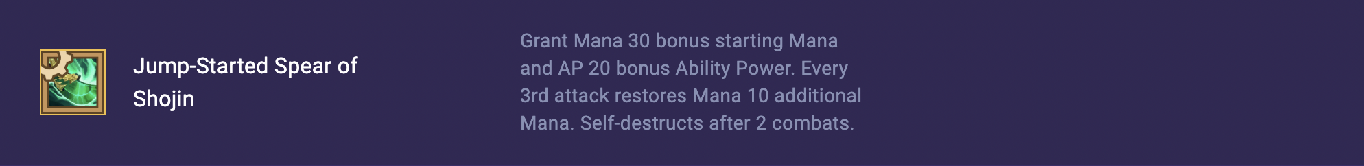 Jump-Started Spear of Shojin