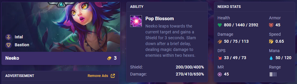 TFT Set 9.5 Neeko Ability