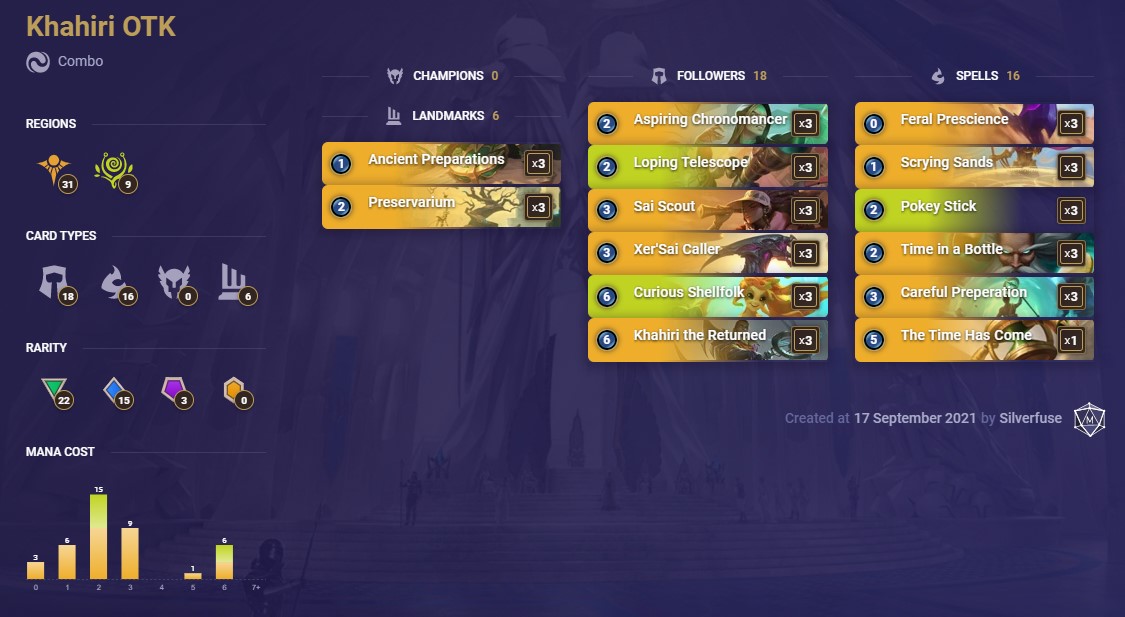 Khahiri OTK (LoR Deck)