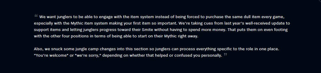 Jungle Items and Changes patch notes explanation
