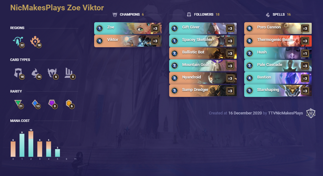 b4b7c8b4-nicmakesplays-zoe-viktor-lor-deck NicMakesPlays Zoe Viktor (LoR Deck)