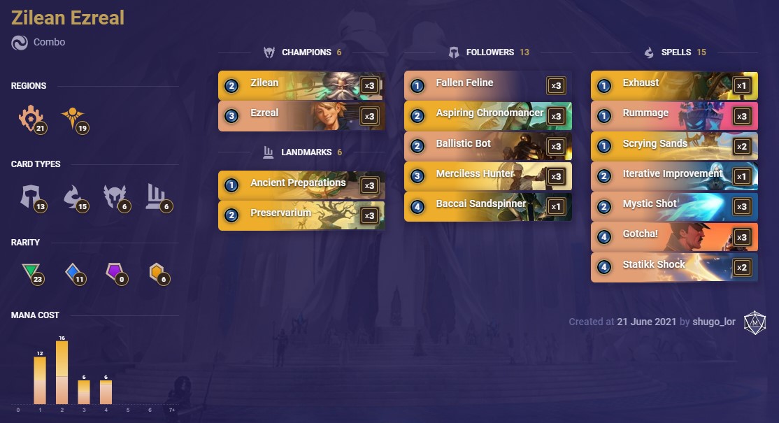 Zilean Ezreal (LoR Deck)