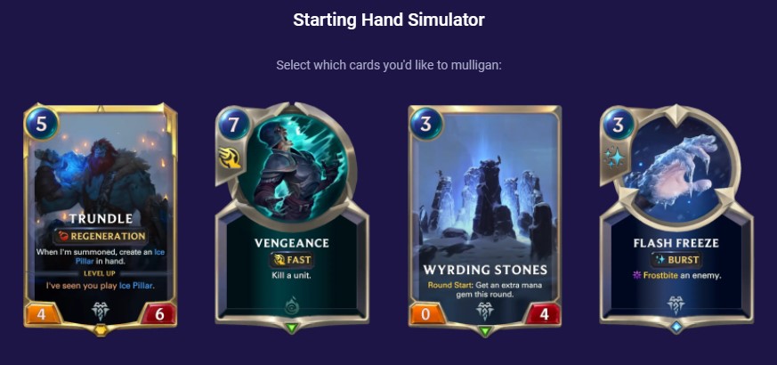 ftr warmother starting hand simulator non aggro