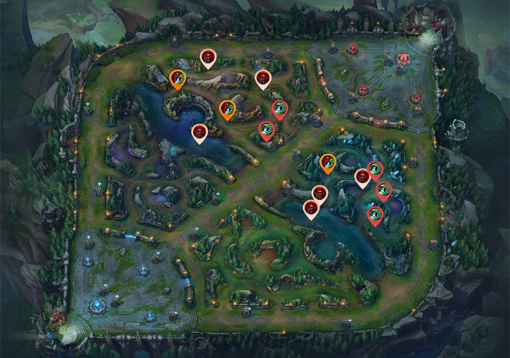 Blue team warding enemy jungle