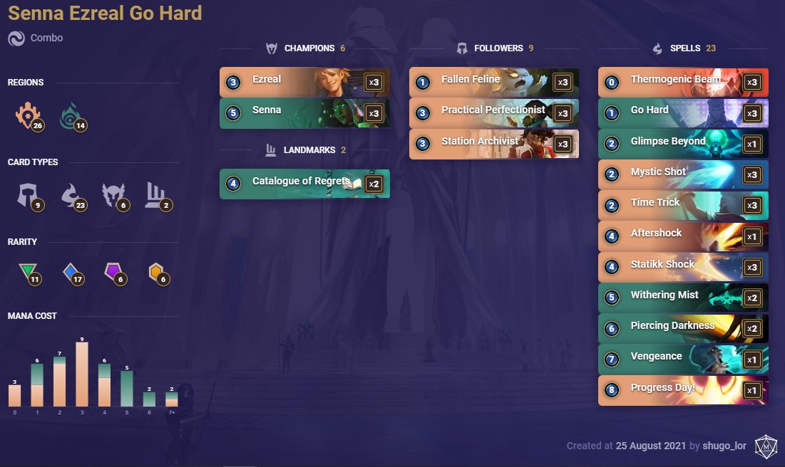 c1351e7f-senna-ezreal-go-hard-lor-deck Senna Ezreal Go Hard (LoR Deck)