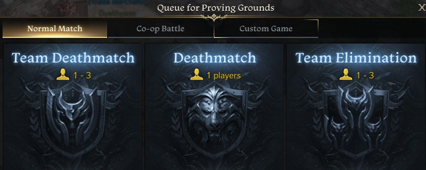 proving grounds pvp queue (lost ark)