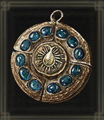 Cerulean Amber Medallion