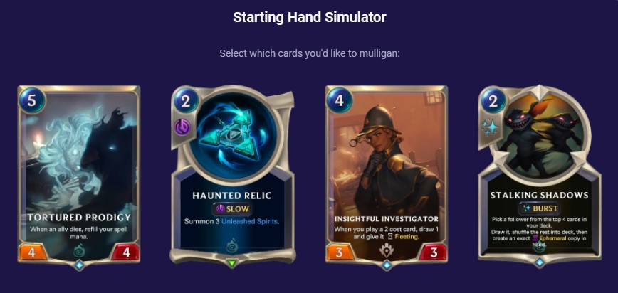 Tortured Prodigy Starting Hand Simulator