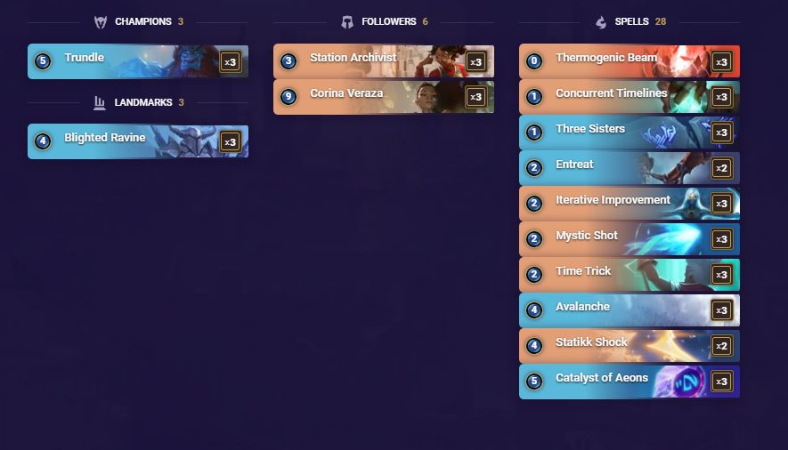 Trundle Lines (LoR Deck)