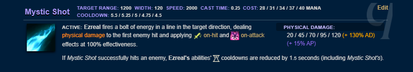 Ezreal Q lol wiki