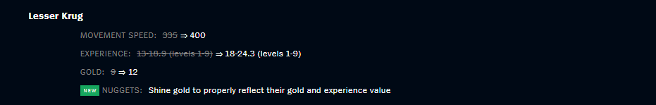 Lesser Krug Changes