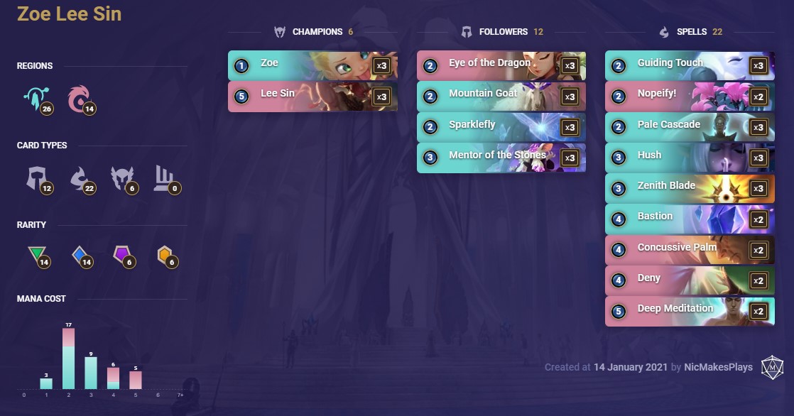 Zoe Lee Sin (LoR Deck)