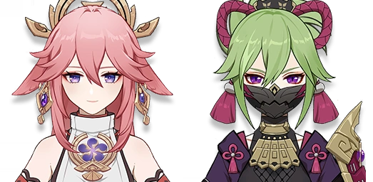 Genshin Impact Yae Miko Kuki Shinobu