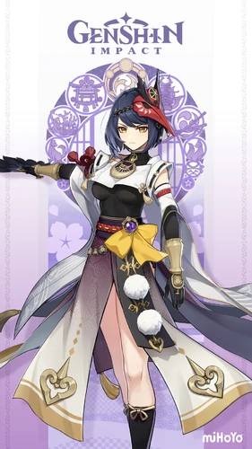 Genshin Impact Kujou Sara Card