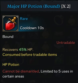 percentage hp potion