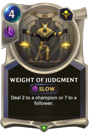 Weight of Judgment (LoR reveal)