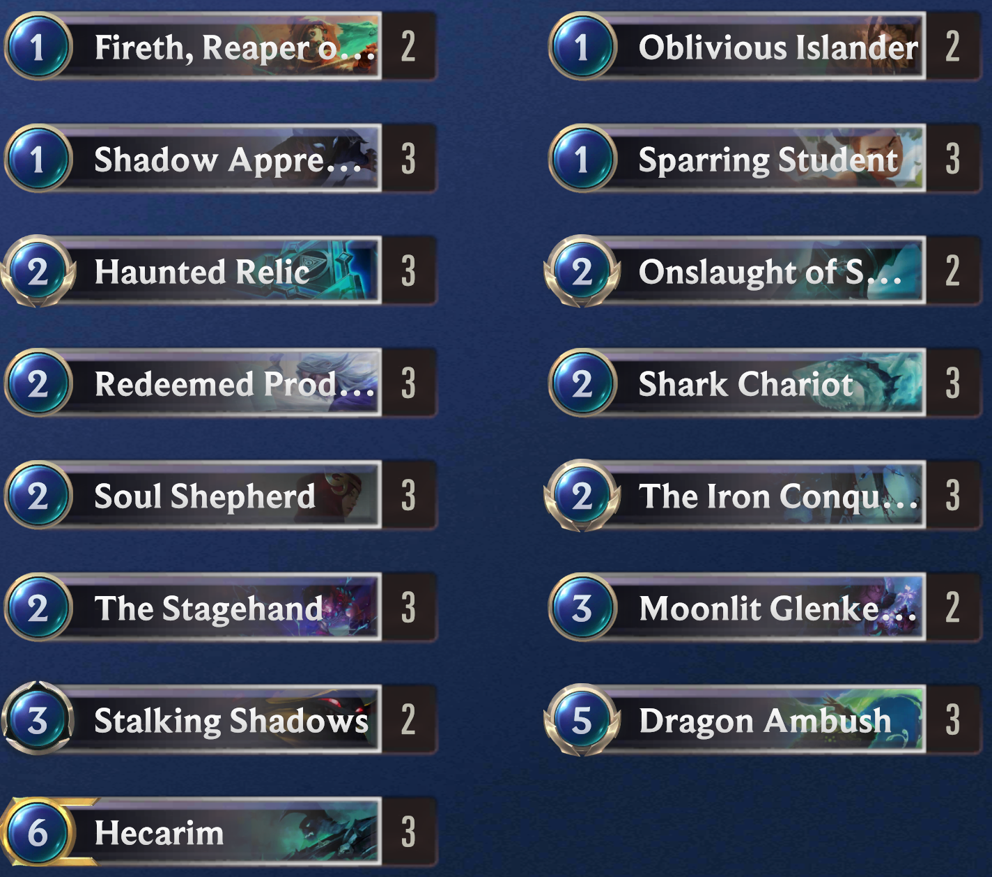 Hecarim Ephemerals lor deck