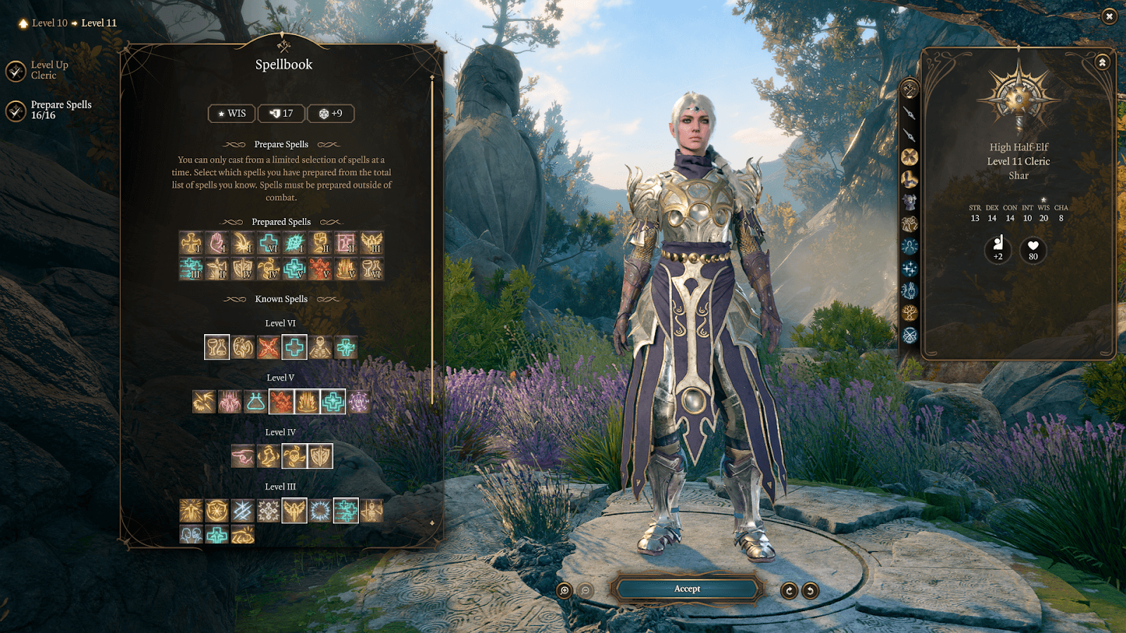 level 11 cleric spell list